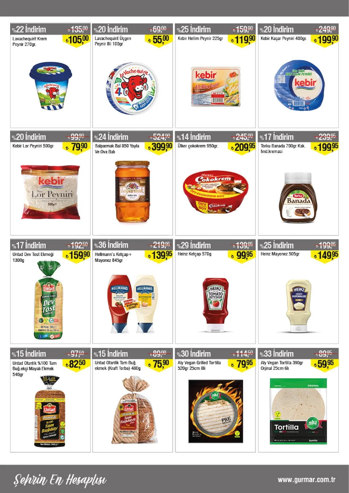 Gürmar Gürmar 16 Mart 2026 Aktüel Kataloğu sayfa 6: Hellmann'S Ketçap+ Mayonez 845Gr, Kebir Lor Peyniri 500Gr