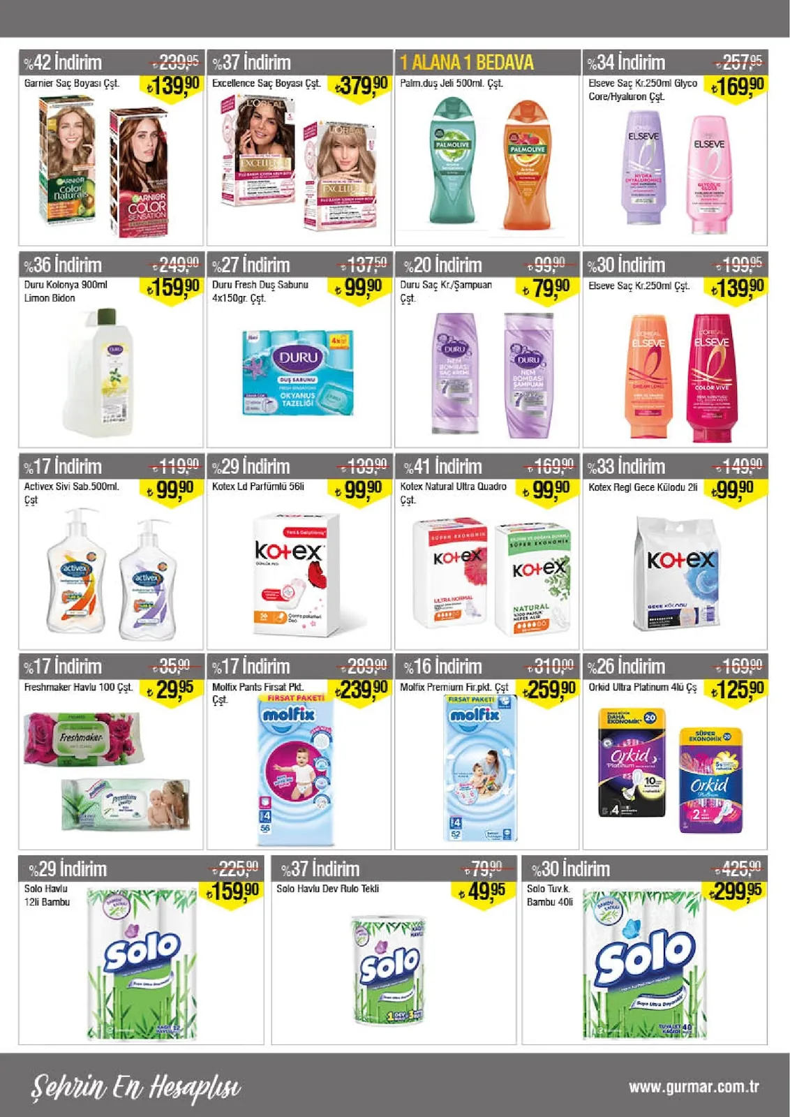 Gürmar Gürmar 1 Mayıs 2026 Aktüel Kataloğu sayfa 12: Activex Sıvı Sabun 500Ml, Freshmaker Havlu 100 Adet