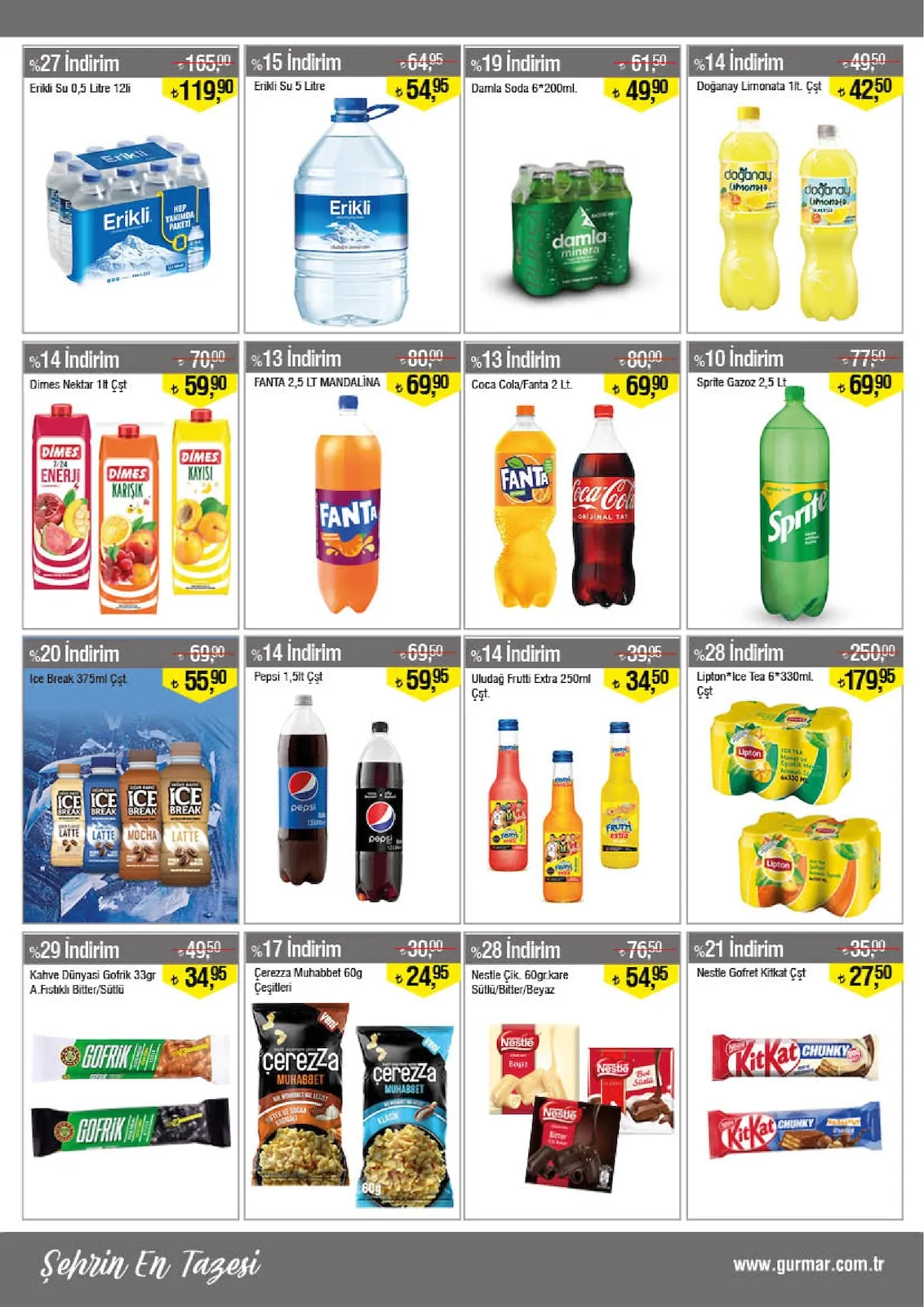 Gürmar Gürmar 1 Mayıs 2026 Aktüel Kataloğu sayfa 9: Cerezya Muhabbet 60G Cesitleri, Fanta 2,5 Lt Mandalin