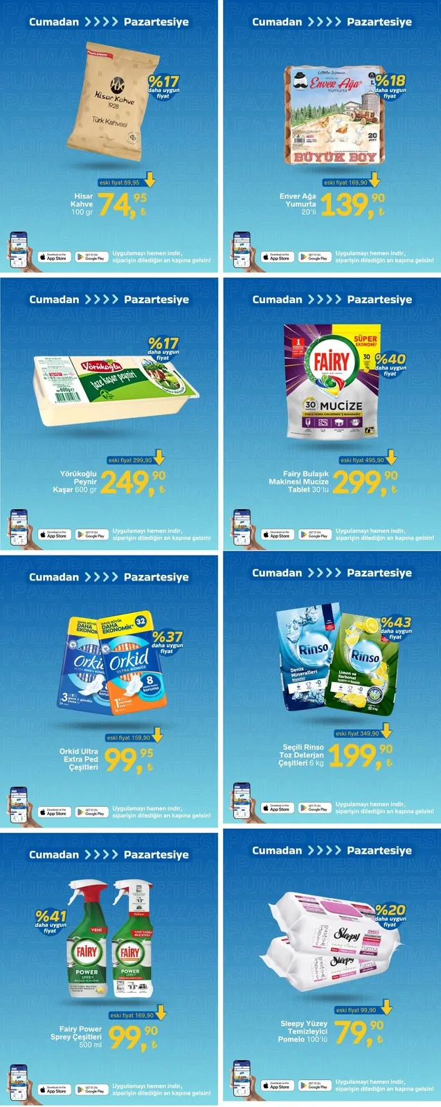 Gürmar Gürmar 15 Mayıs 2026 Aktüel Kataloğu sayfa 1: Orkid Ultra Extra Ped Çeşitleri 32 Adet, Yörükoglu Peynir Kaşar 600 Gr