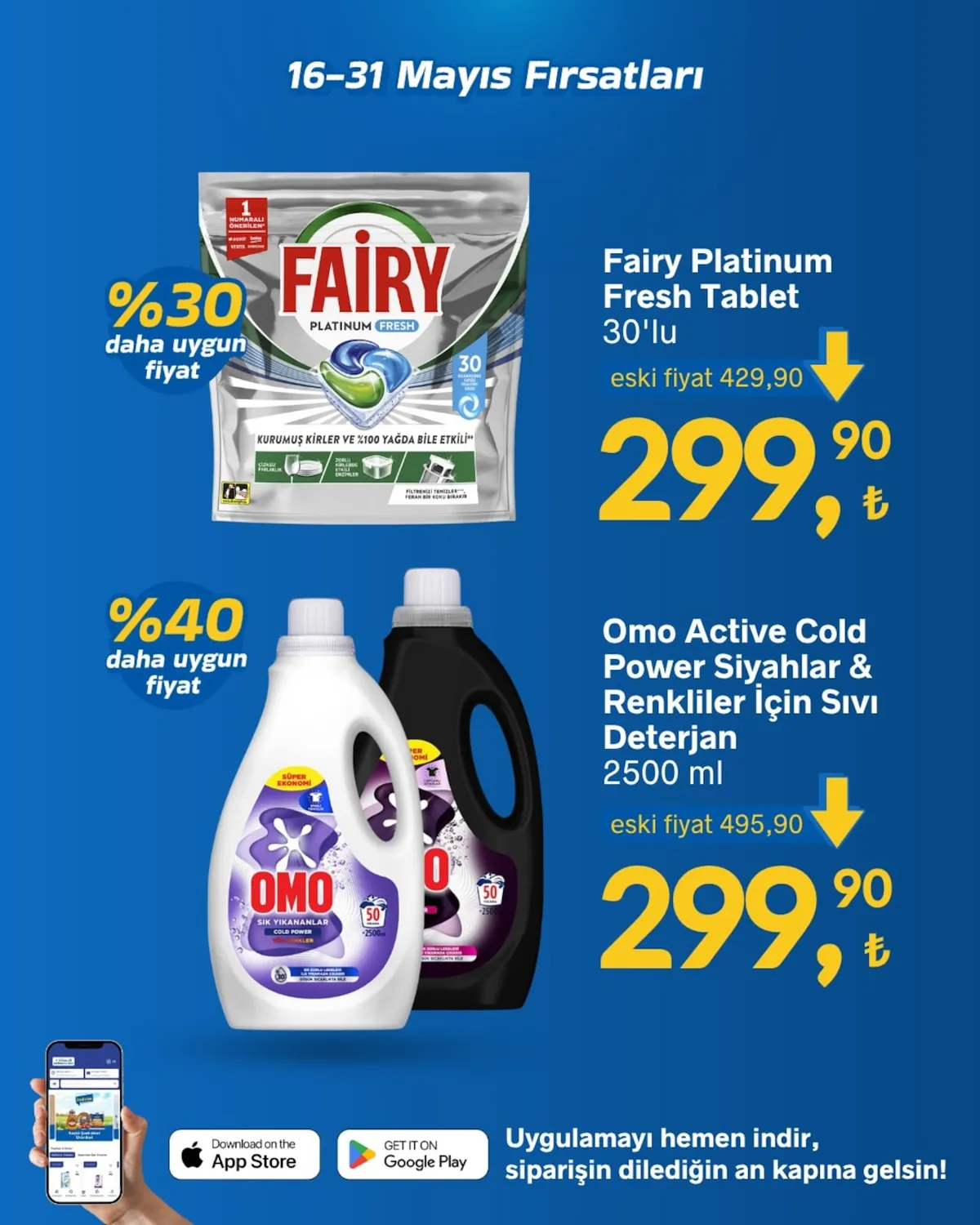 Gürmar Gürmar 16 Mayıs 2026 Aktüel Kataloğu sayfa 4: Fairy Platinum Fresh Tablet 30'Lu