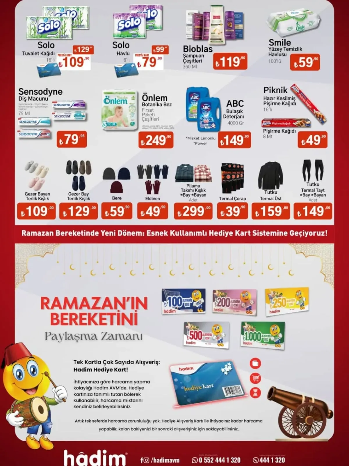 Hadim Hadim AVM 17 Şubat 2026 Aktüel Kataloğu sayfa 4: Piknik Hazır Kesilmiş Pişirme Kağıdı, Pijama Takımı Kışlık Bay Bayan