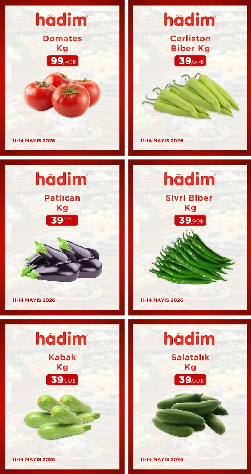 Hadim Hadim AVM 11 Mayıs 2026 Aktüel Kataloğu sayfa 1: Hadim Cerliston Biber Kg, Hadim Sivri Biber Kg