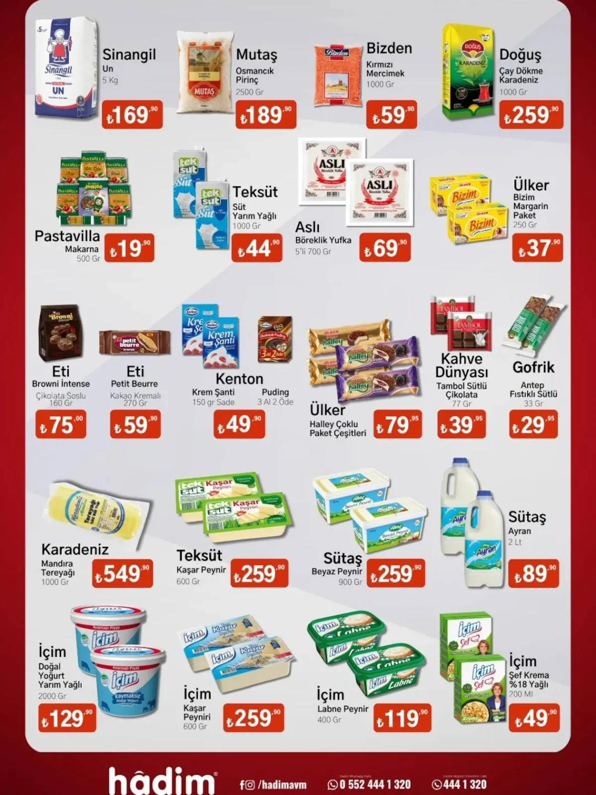 Hadim Hadim AVM 20 Mayıs 2026 Aktüel Kataloğu sayfa 2: Pastavilla Makarna 500 Gr, İçim Doğal Yoğurt Yarım Yağlı 2000 Gr