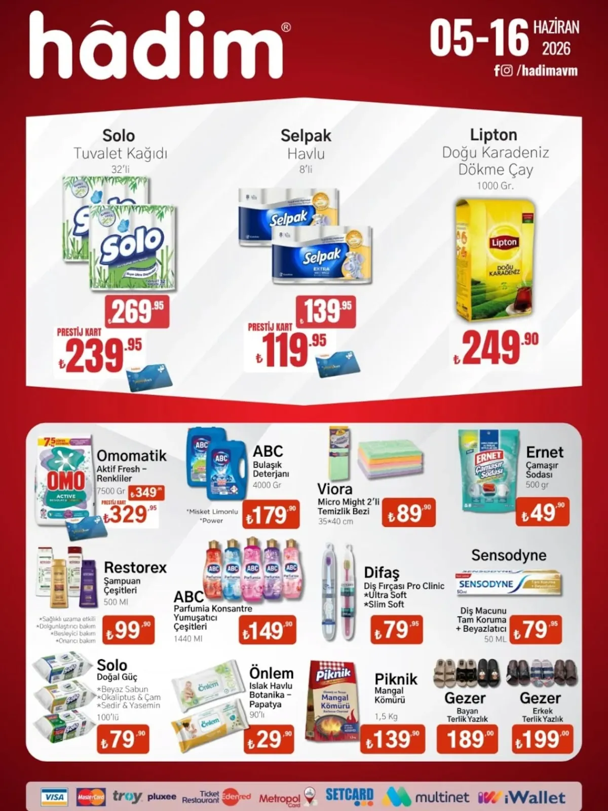 Hadim Hadim AVM 5 Haziran 2026 Aktüel Kataloğu sayfa 1: Difaş Diş Fırçası Pro Clinic Ultra Soft Slim Soft, Viora Micro Might 2'Li Temizlik Bezi 35*40 Cm