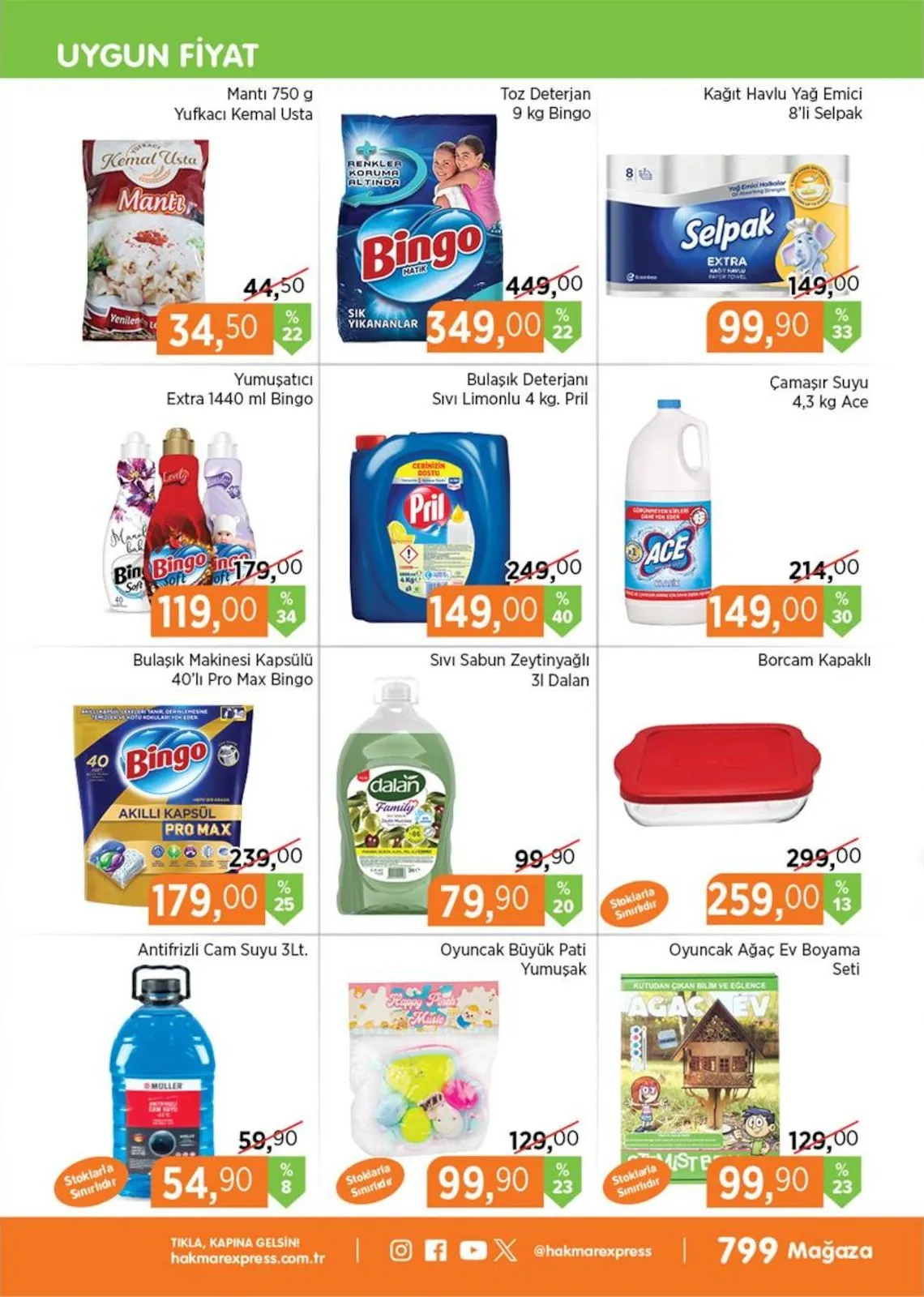 Hakmar Hakmar Express 12 Şubat 2026 Aktüel Kataloğu sayfa 3: Dalan Sıvı Sabun Zeytinyağlı 3Lt, Pril Bulaşık Deterjanı Sıvı Limonlu 4 Kg