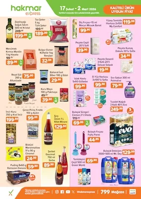 Hakmar Market Katalog sayfa 6: Bulgur Esmer Köftelik 1 Kg Rençber, Zeytinyağı Soğuk Sıkım 500 Ml Kristal