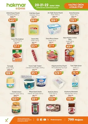 Hakmar Market Katalog sayfa 8: Pınar Az Yağlı Süzme Peynir 1000 G, Gedik Hazır Pişmiş Cordon Bleu 285 G