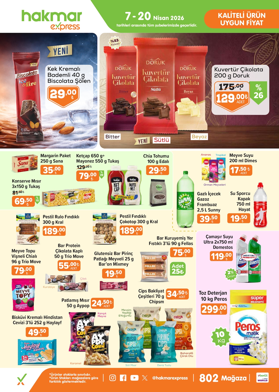 Hakmar Express 7 Nisan 2026 Aktüel Kataloğu broşürü