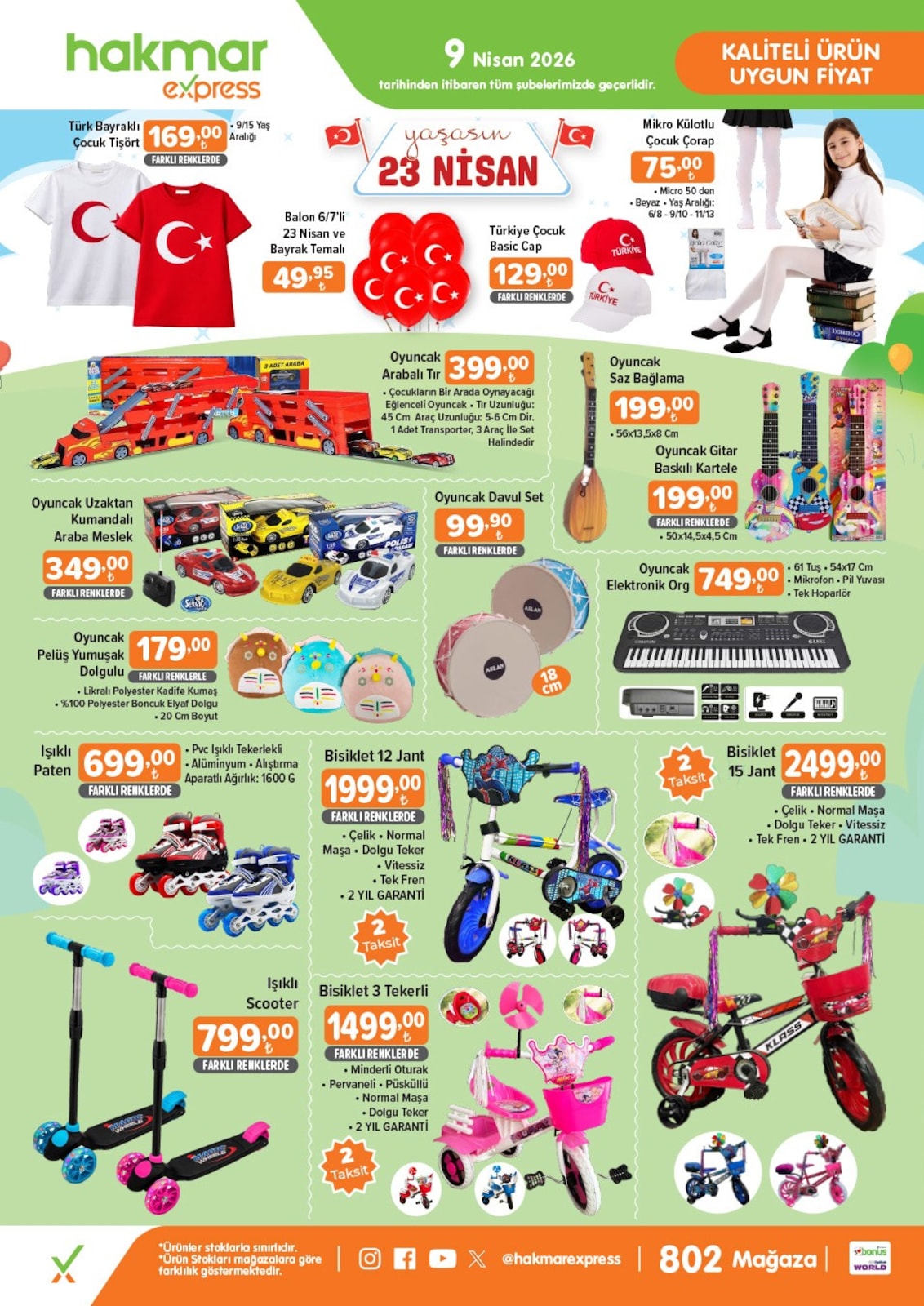 Hakmar Express 9 Nisan 2026 Aktüel Kataloğu broşürü