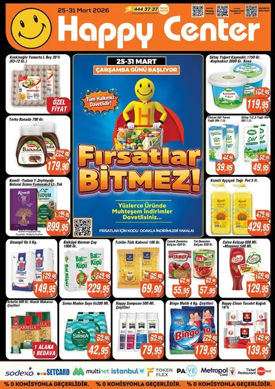 Happy Center 25 Mart 2026 Aktüel Kataloğu broşürü