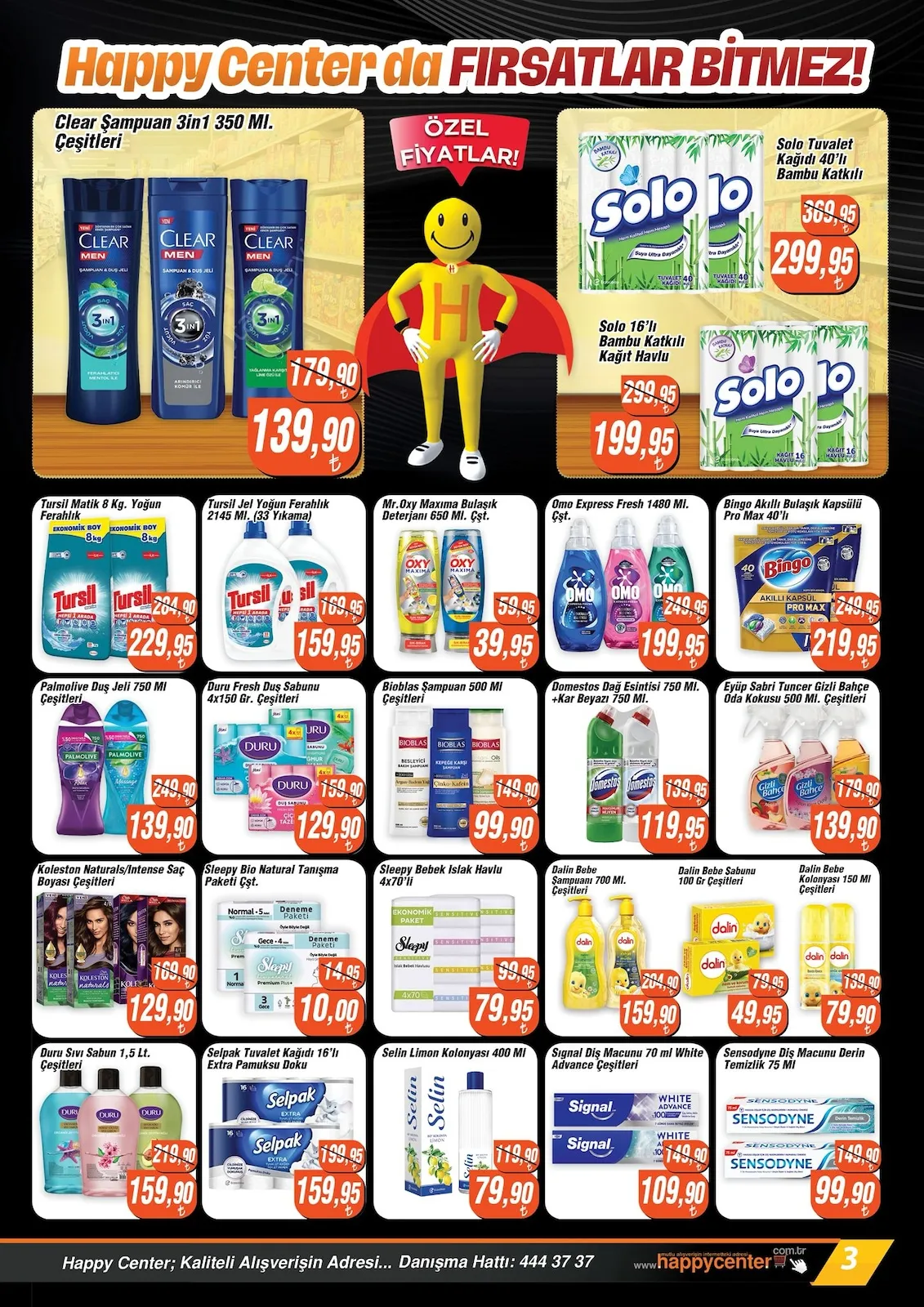 Happy Happy Center 25 Mart 2026 Aktüel Kataloğu sayfa 3: Dalin Bebek Sabunu, Sleepy Bebek Islak Havlu 4X70'Li