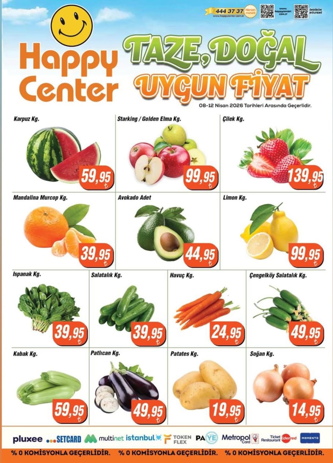 Happy Center 8 Nisan 2026 Aktüel Kataloğu broşürü