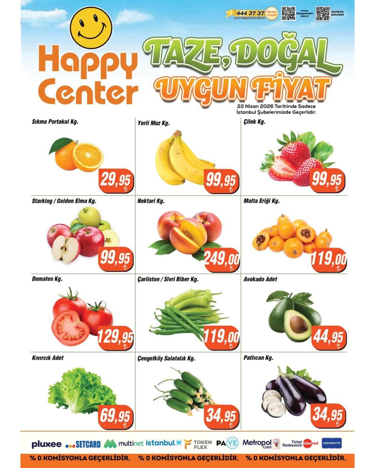 Happy Center 22 Nisan 2026 Aktüel Kataloğu broşürü