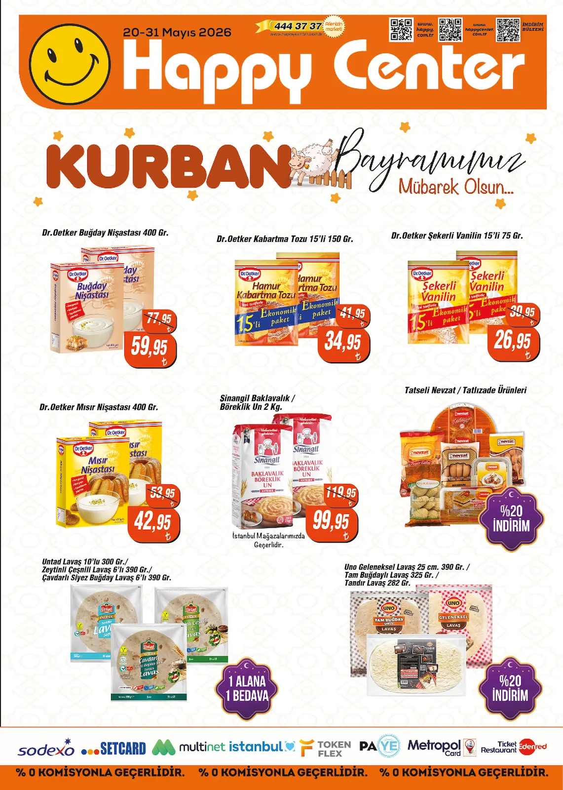 Happy Happy Center 20 Mayıs 2026 Aktüel Kataloğu sayfa 11: Dr.Oetker Buğday Nişastasi 400 Gr., Dr.Oetker Mısır Nişastası 400 Gr.
