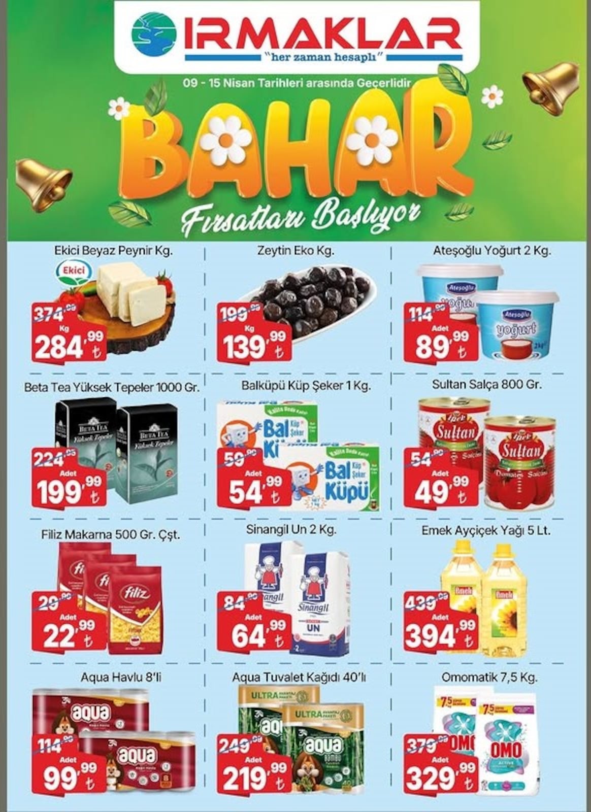 Irmaklar Market 9 Nisan 2026 Aktüel Kataloğu broşürü