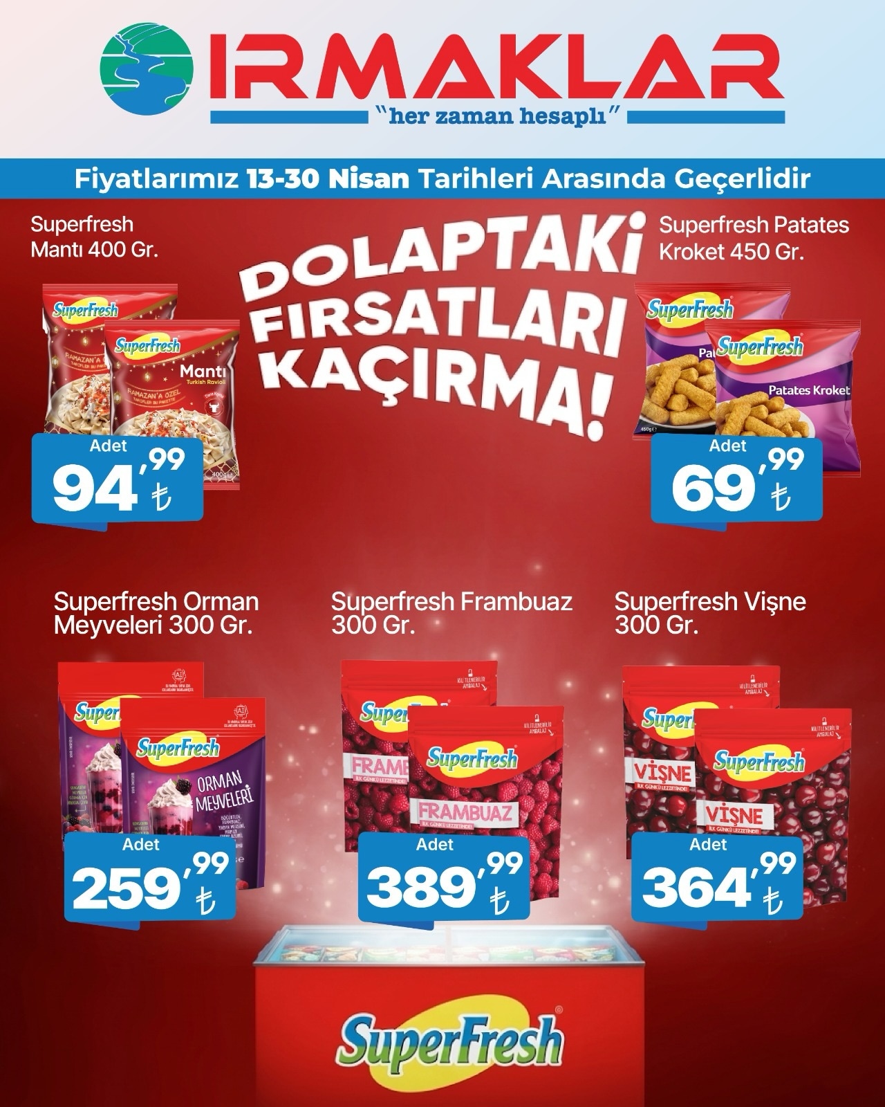 Irmaklar Market 13 Nisan 2026 Aktüel Kataloğu