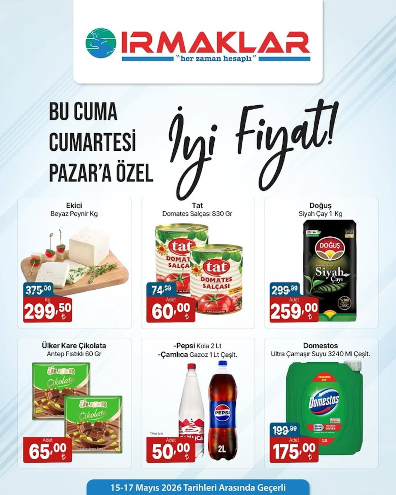 Irmaklar Market 15 Mayıs 2026 Aktüel Kataloğu broşürü