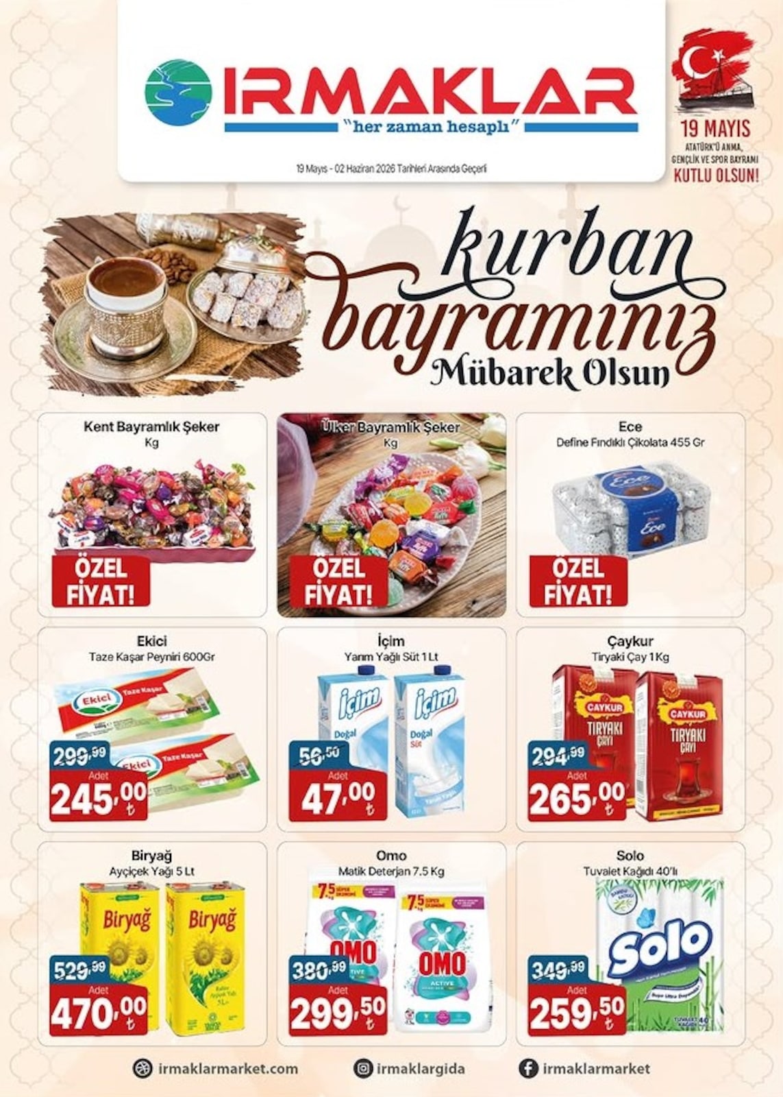 Irmaklar Market 19 Mayıs 2026 Aktüel Kataloğu broşürü