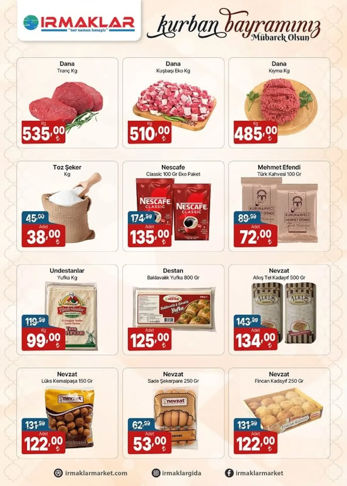 İrmaklar Irmaklar Market 19 Mayıs 2026 Aktüel Kataloğu sayfa 2: Nescafe Classic 100 Gr Eko Paket, Toz Şeker Kg