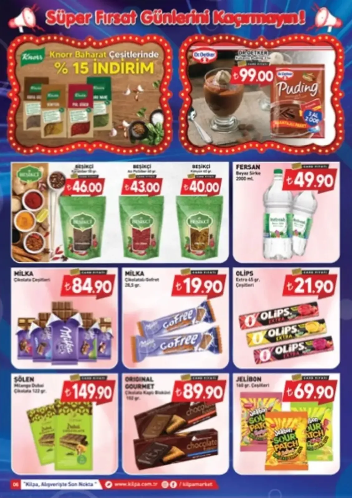 Kilpa Kilpa Market 3 Mayıs 2026 Aktüel Kataloğu sayfa 5: Milka Gofree Çikolatalı Gofret 28,5 Gr., Original Gourmet Çikolata Kapli Bisküvit 182 Gr.