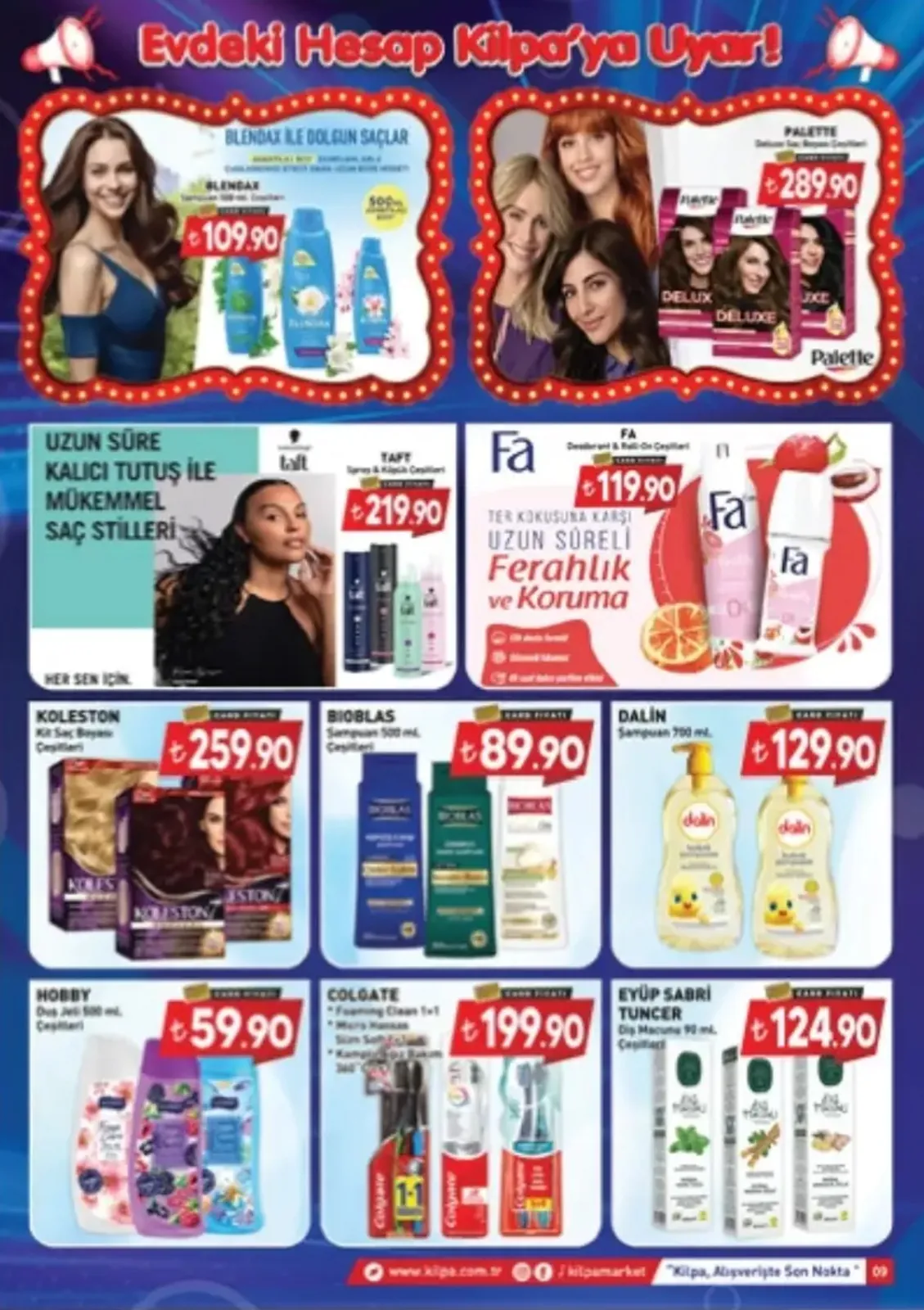 Kilpa Kilpa Market 3 Mayıs 2026 Aktüel Kataloğu sayfa 8: Dalin Şampuan 700 Ml, Bioblas Şampuan Çeşitleri 500 Ml
