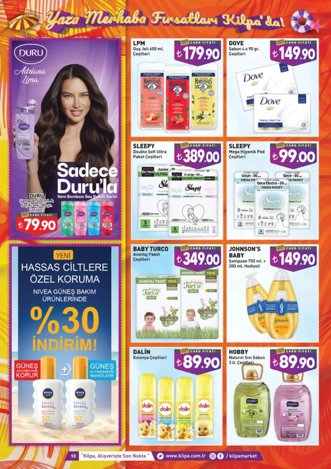 Kilpa Kilpa Market 3 Haziran 2026 Aktüel Kataloğu sayfa 10: Hobby Naturel Sıvı Sabun 3 Lt Çeşitleri, Johnson'S Baby Şampuan 750 Ml + 200 Ml