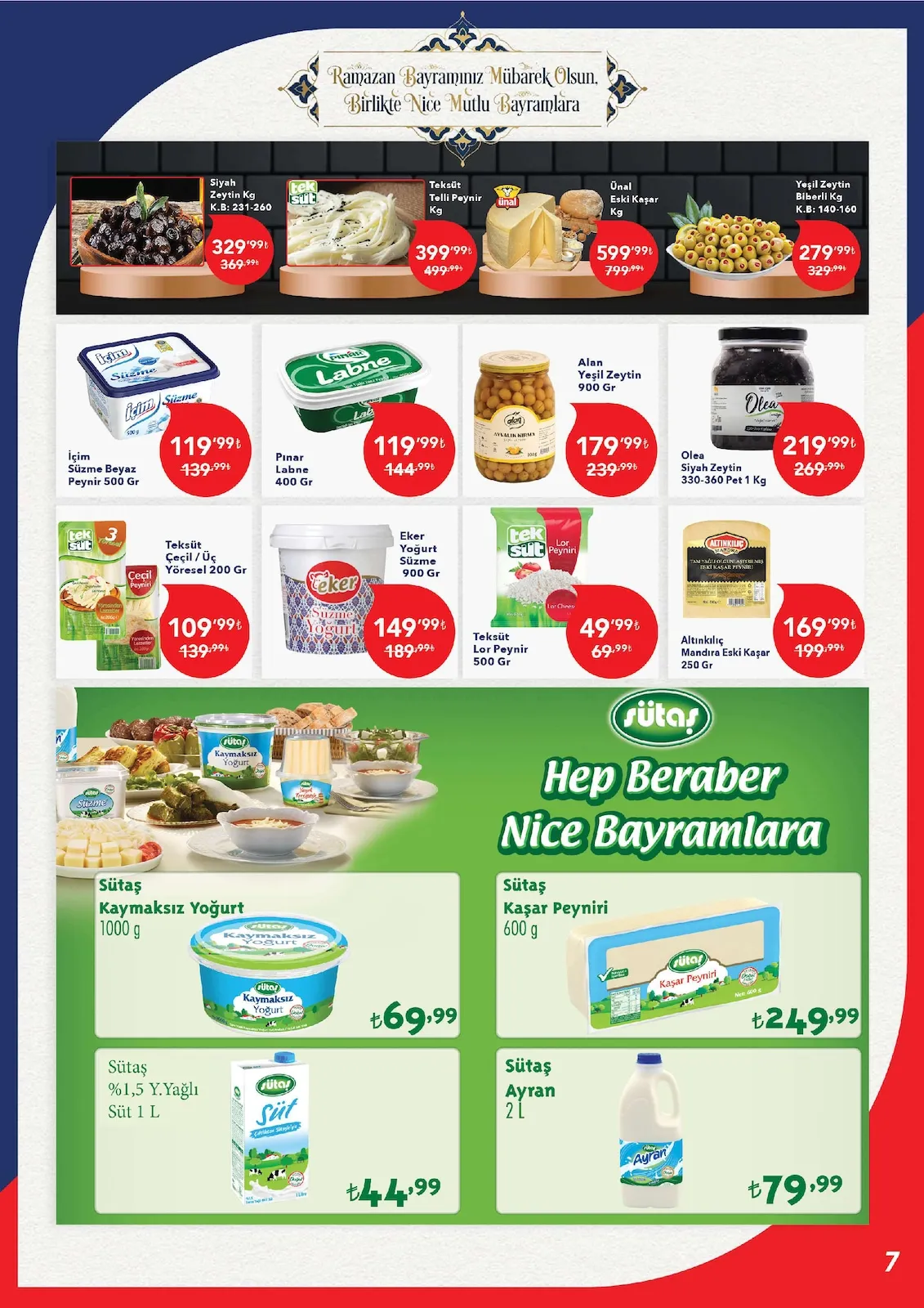 Kim Kim Market 14 Mart 2026 Aktüel Kataloğu sayfa 7: Teksüt Lor Peynir 500 Gr, Eker Yoğurt Süzme 900 Gr