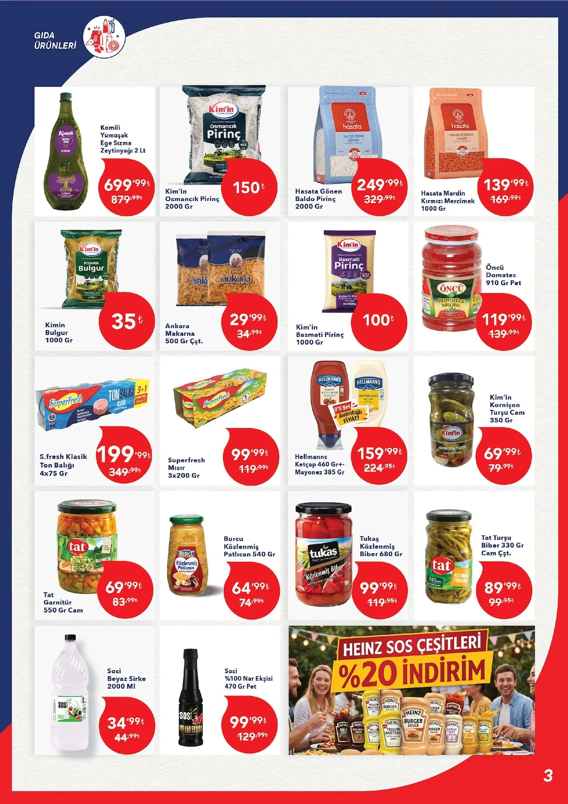 Kim Kim Market 1 Haziran 2026 Aktüel Kataloğu sayfa 3: Hellmanns Ketçap 460 Gr Ketçap Ve Mayonez 385 Gr, S.Fresh Klasik Ton Balığı 4X75 Gr