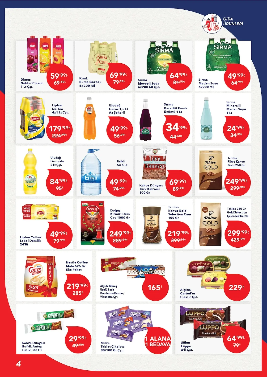 Kim Kim Market 1 Haziran 2026 Aktüel Kataloğu sayfa 4: Erikli Su 5 Lt, Uludağ Limonata 2 Lt Çst.