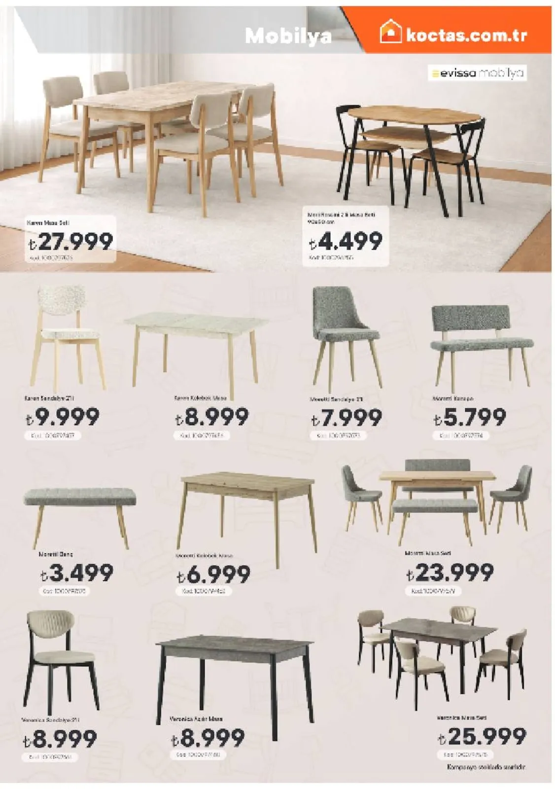 Koctascomtr Koctas.com.tr 1 Mart 2026 Aktüel Kataloğu sayfa 19: Moretti Bench, Ascendent Kolçaksız Masa