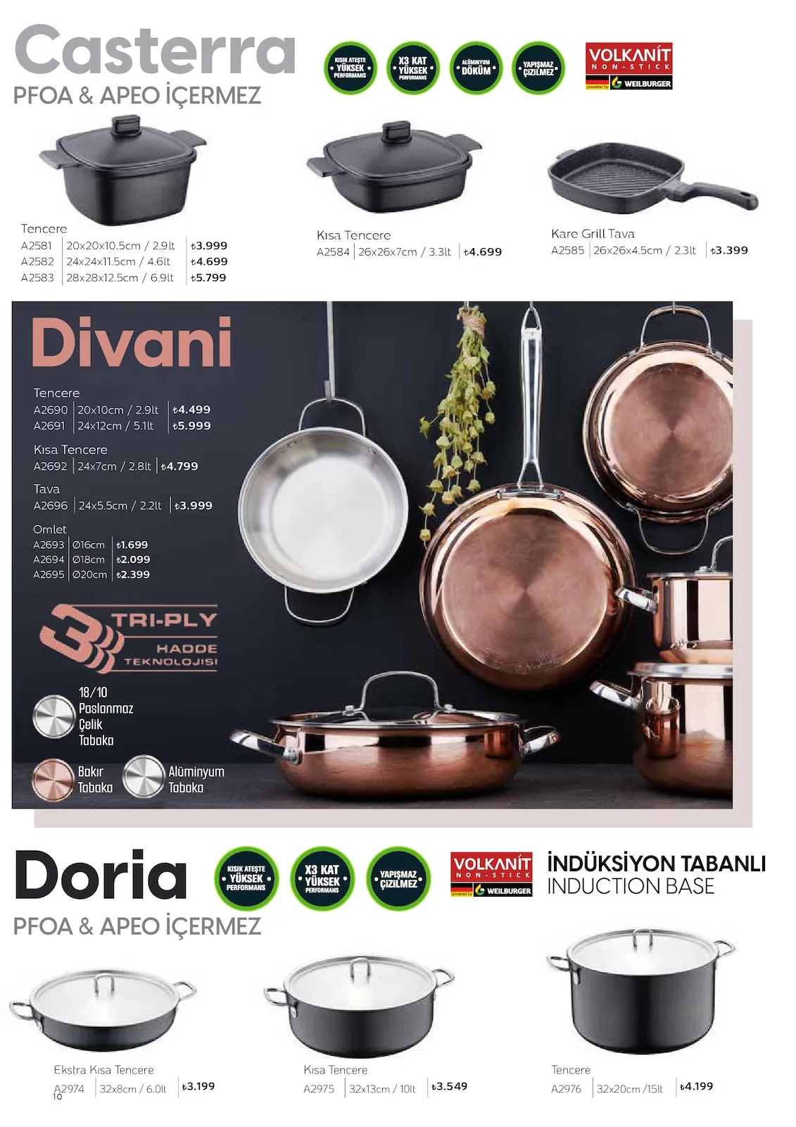 Korkmazstore Korkmazstore 1 Şubat 2026 Aktüel Kataloğu sayfa 10: Tencere, Divani Tencere