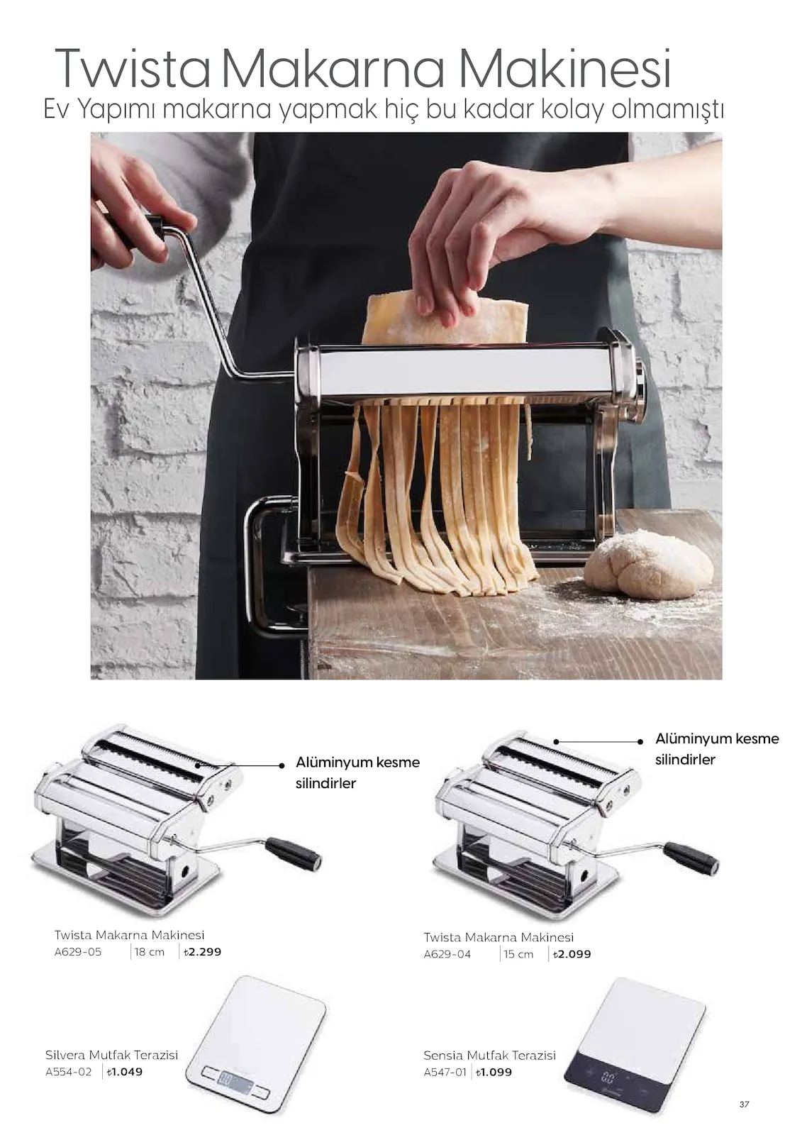 Korkmazstore Korkmazstore 1 Şubat 2026 Aktüel Kataloğu sayfa 37: Sensia Mutfak Terazisi, Silvera Mutfak Terazisi