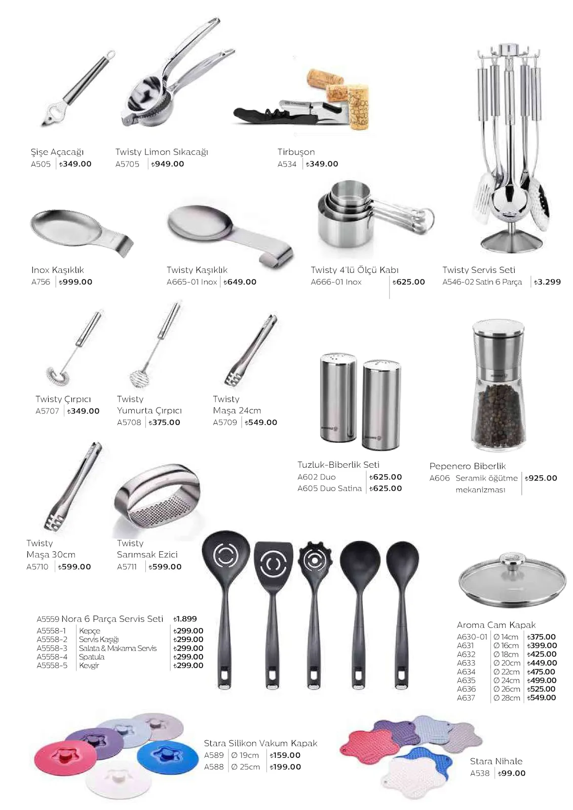 Korkmazstore Korkmazstore 1 Şubat 2026 Aktüel Kataloğu sayfa 47: Twisty Maşa 30Cm A5710, Twisty Yumurta Çırpıcı A5708
