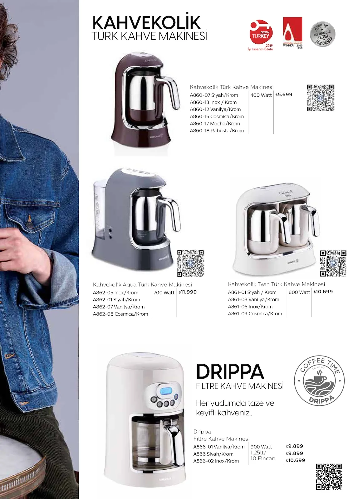Korkmazstore Korkmazstore 1 Şubat 2026 Aktüel Kataloğu sayfa 49: Kahvekolik Twin Türk Kahve Makinesi, Drippa Filtre Kahve Makinesi