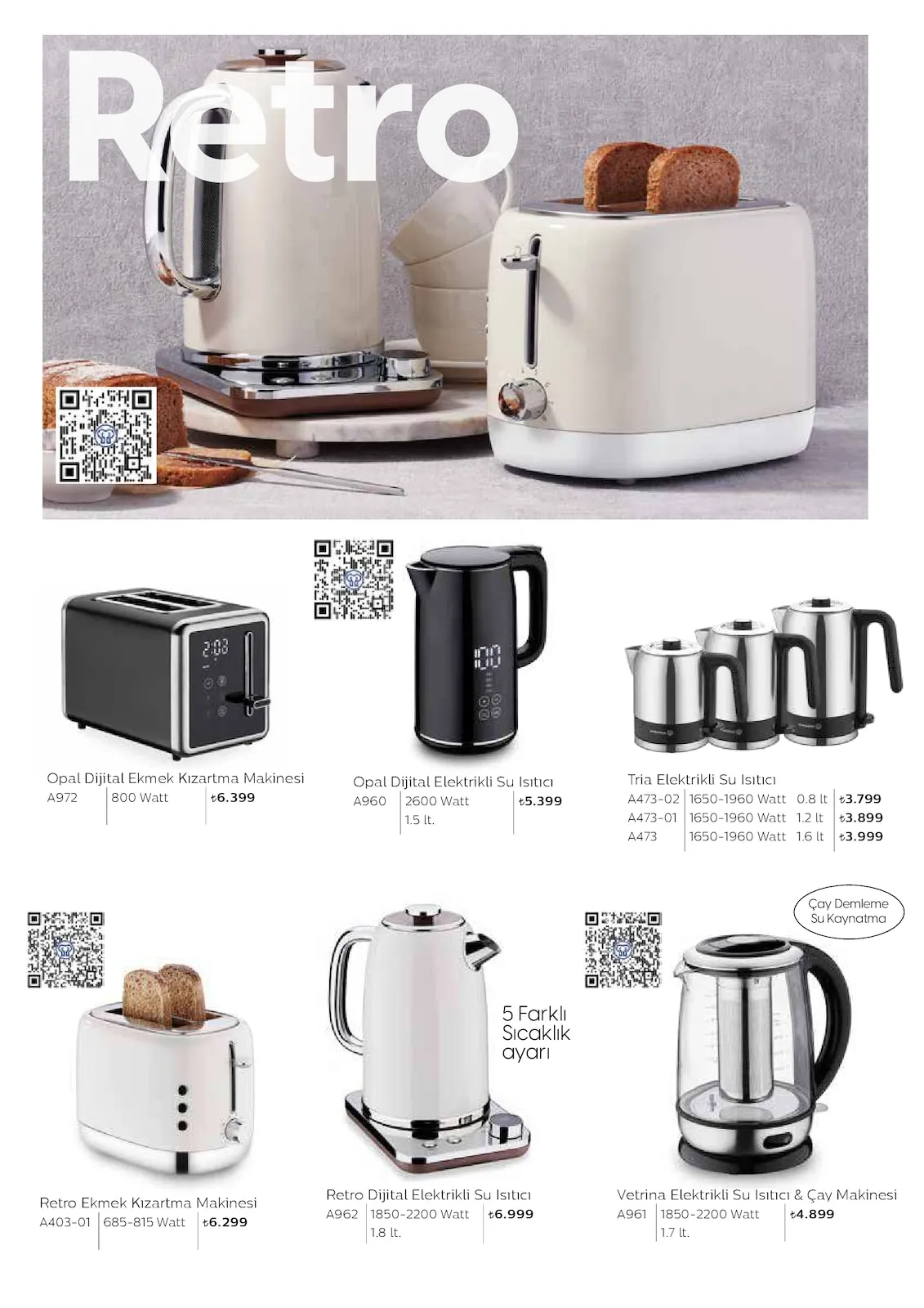 Korkmazstore Korkmazstore 1 Şubat 2026 Aktüel Kataloğu sayfa 54: Vetrina Elektrikli Su Isıtıcı & Çay Makinesi 1.7 Lt., Retro Dijital Elektrikli Su Isıtıcı 1.8 Lt.