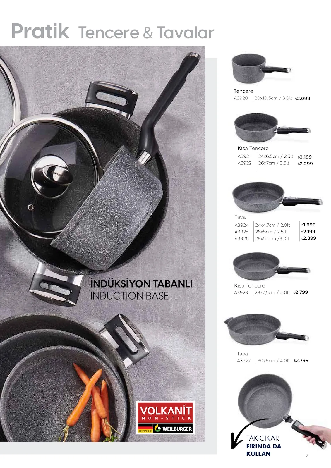 Korkmazstore Korkmazstore 1 Şubat 2026 Aktüel Kataloğu sayfa 7: Tava, Kısa Tencere