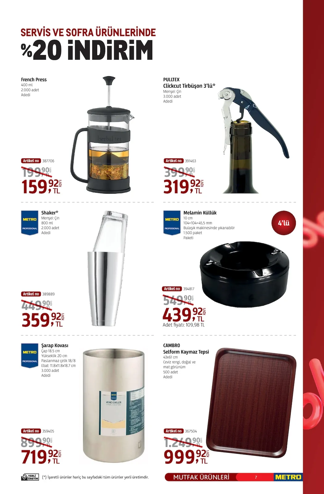 Metro Metro 14 Şubat 2026 Aktüel Kataloğu sayfa 7: Shaker*, Melamin Küllük