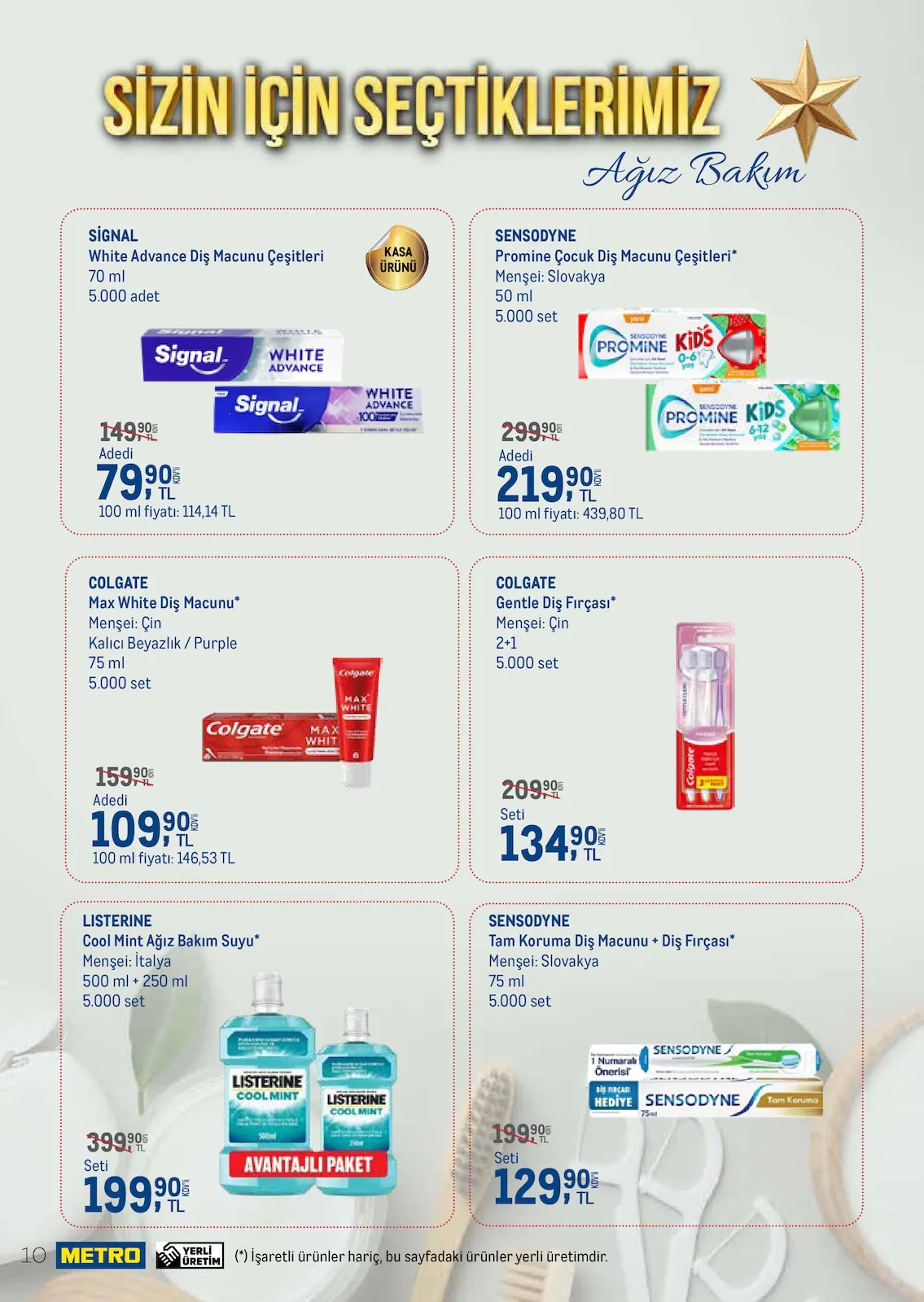 Metro Metro 1 Mart 2026 Aktüel Kataloğu sayfa 10: Colgate Gentle Diş Fırçası, Colgate Max White Diş Macunu