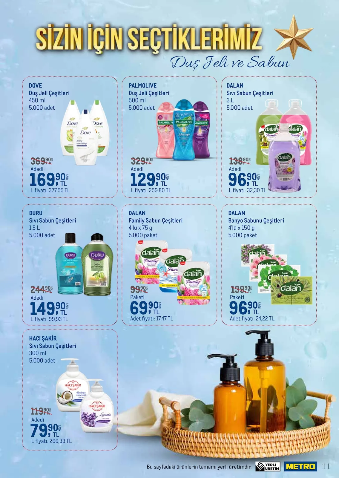 Metro Metro 1 Mart 2026 Aktüel Kataloğu sayfa 11: Dove Duş Jeli Çeşitleri 450 Ml, Palmolive Duş Jeli Çeşitleri 500 Ml