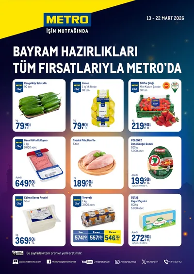 Metro 13 Mart 2026 Aktüel Kataloğu