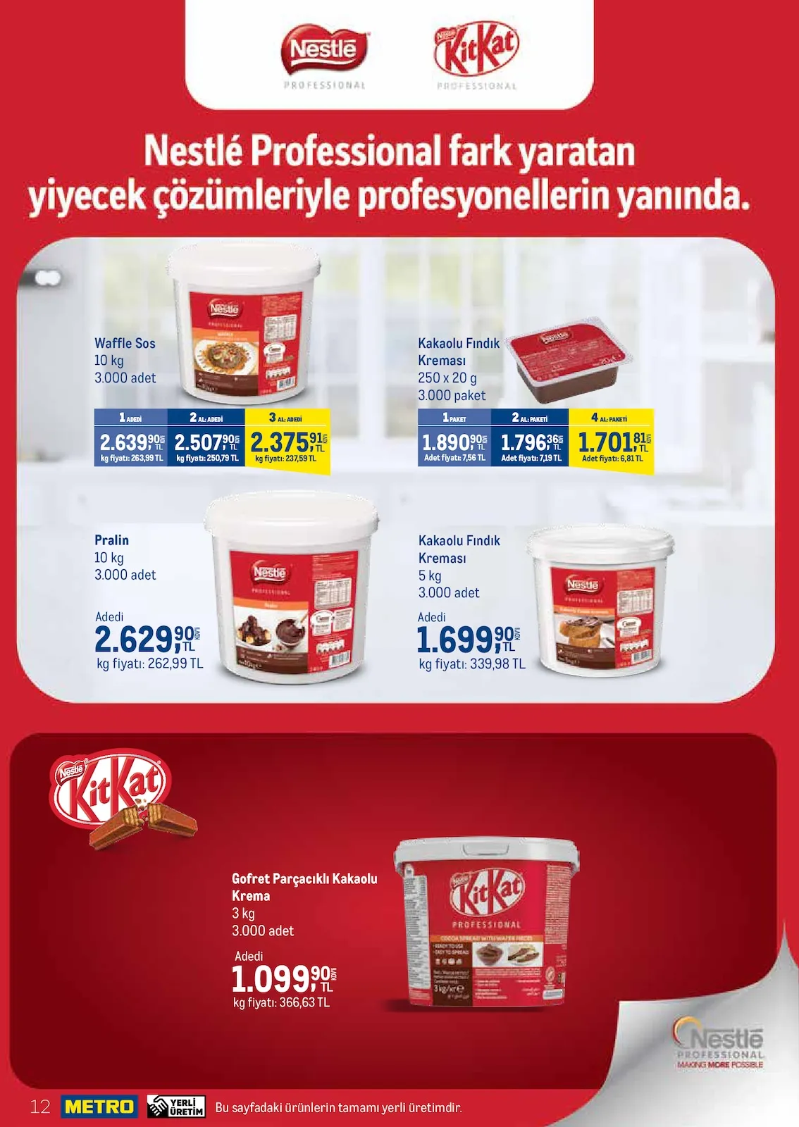 Metro Metro 17 Mart 2026 Aktüel Kataloğu sayfa 11: Pralin 10 Kg, Waffle Sos 10 Kg
