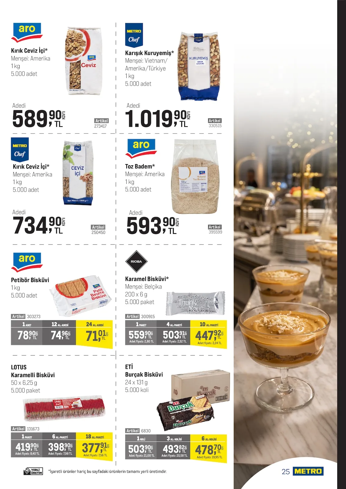Metro Metro 18 Mart 2026 Aktüel Kataloğu sayfa 21: Rioba Karamel Bisküvi 200 X 6 G, Metro Chef Kırık Ceviz Içi 1 Kg