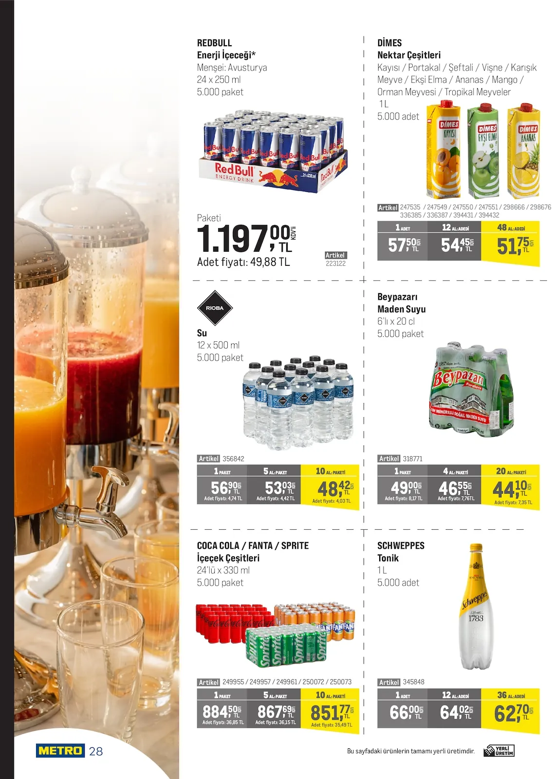 Metro Metro 18 Mart 2026 Aktüel Kataloğu sayfa 24: Beypazarı Maden Suyu 6'Lı X 20 Cl, Rioba Su 12 X 500 Ml