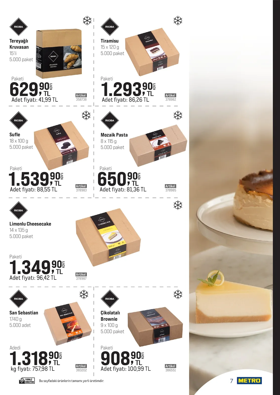 Metro Metro 18 Mart 2026 Aktüel Kataloğu sayfa 3: Rioba Sufle 18 X 100 G, Rioba Mozaik Pasta 8 X 115 G