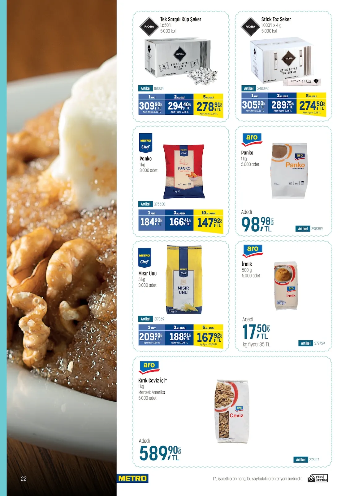 Metro Metro 14 Mayıs 2026 Aktüel Kataloğu sayfa 22: Aro Panko 1Kg, Metro Chef Panko 1Kg