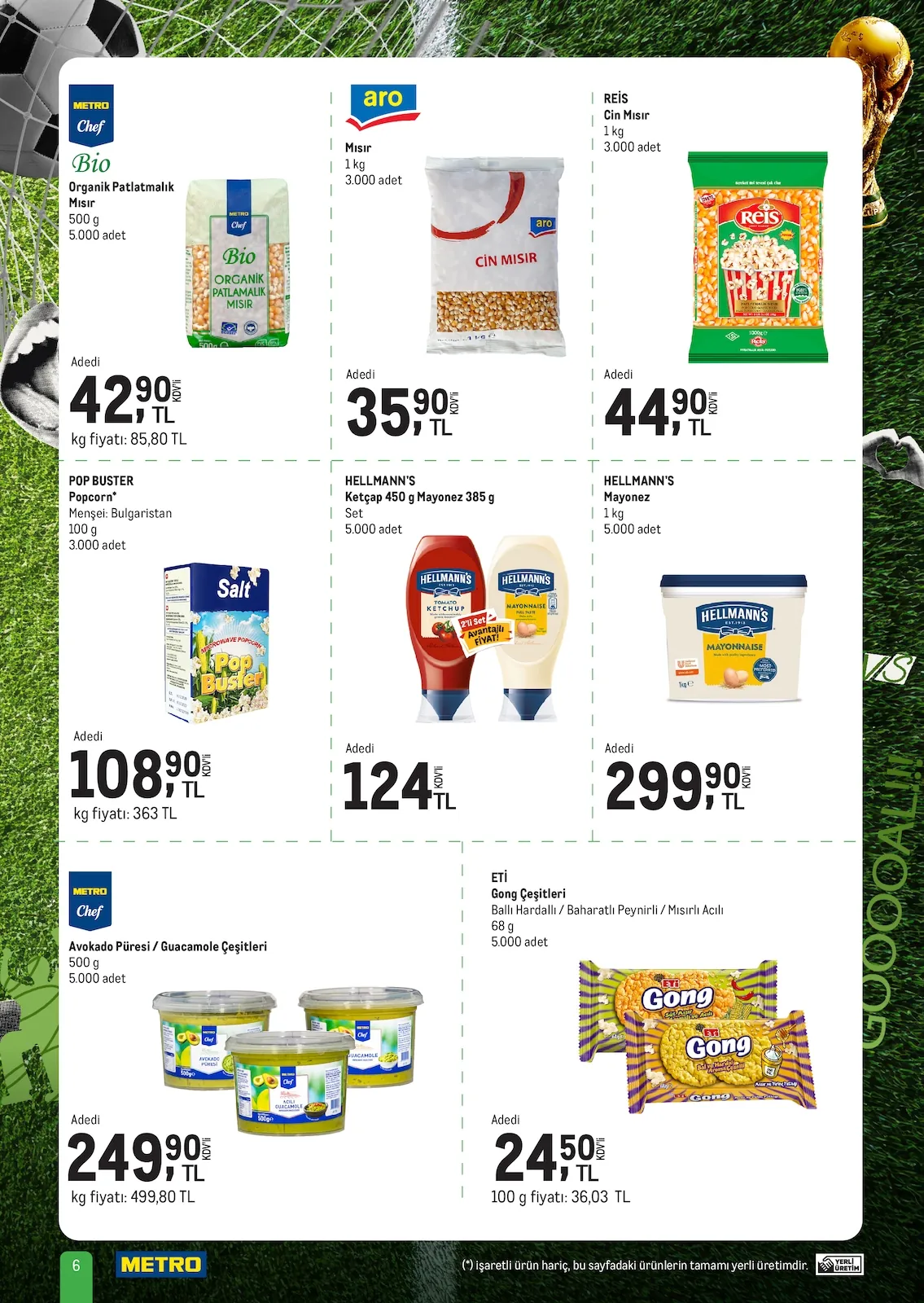 Metro Metro 8 Haziran 2026 Aktüel Kataloğu sayfa 6: Hellmann'S Mayonez 1Kg, Pop Buster Popcorn 100G