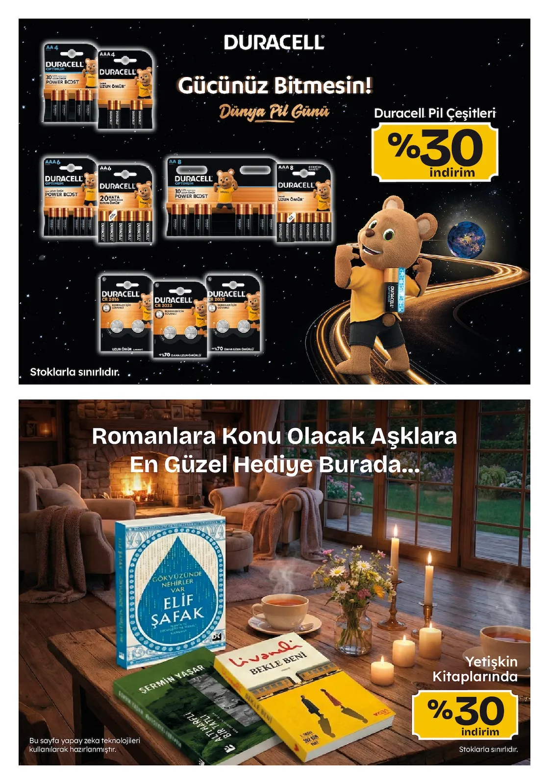 Migros Migros 12 Şubat 2026 Aktüel Kataloğu sayfa 10: Duracell Pil Çeşitleri, Yetişkin Kitaplarında %30 İndirim
