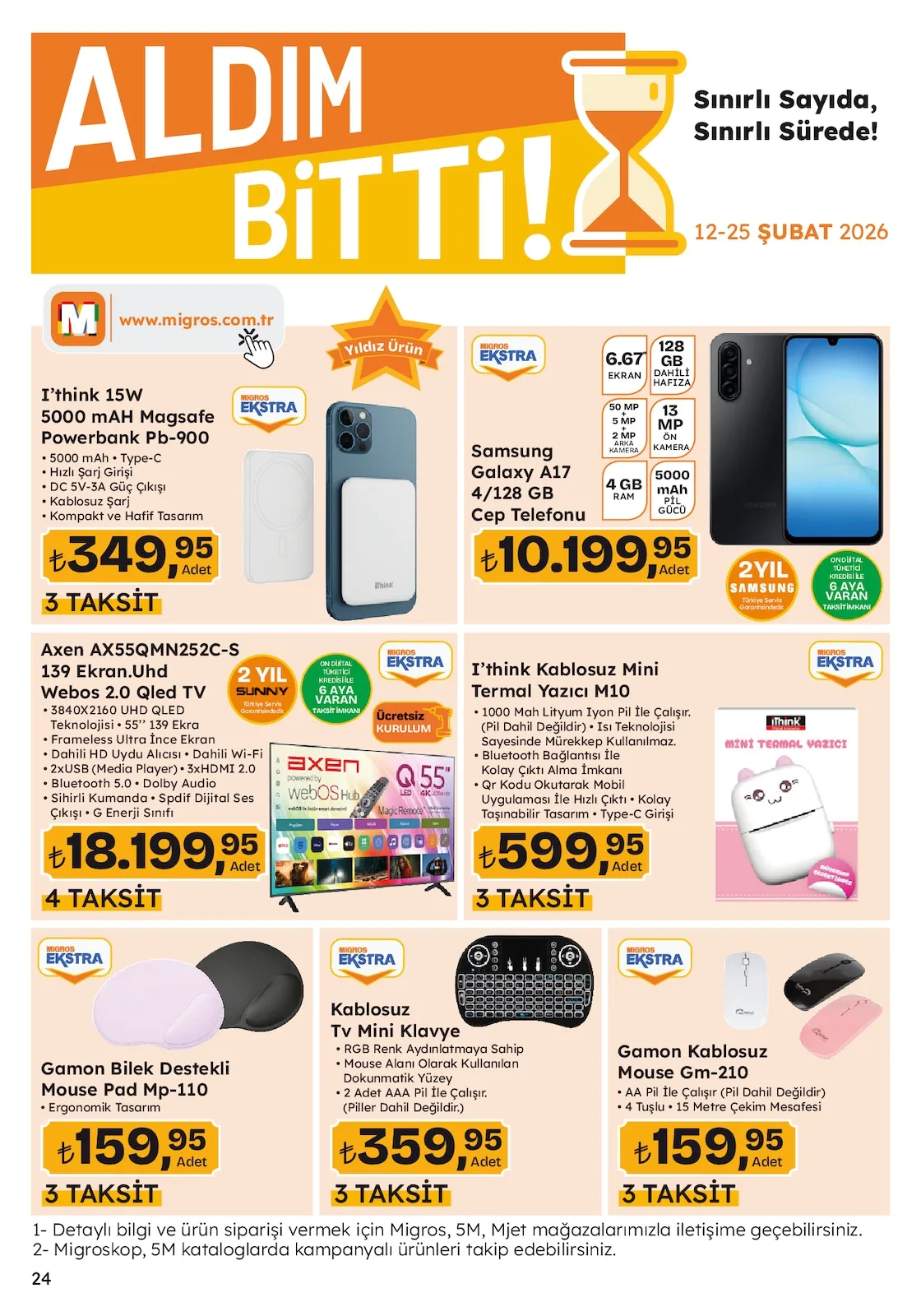 Migros Migros 12 Şubat 2026 Aktüel Kataloğu sayfa 24: Gamon Kablosuz Mouse Gm-210, Gamon Bilek Destekli Mouse Pad Mp-110