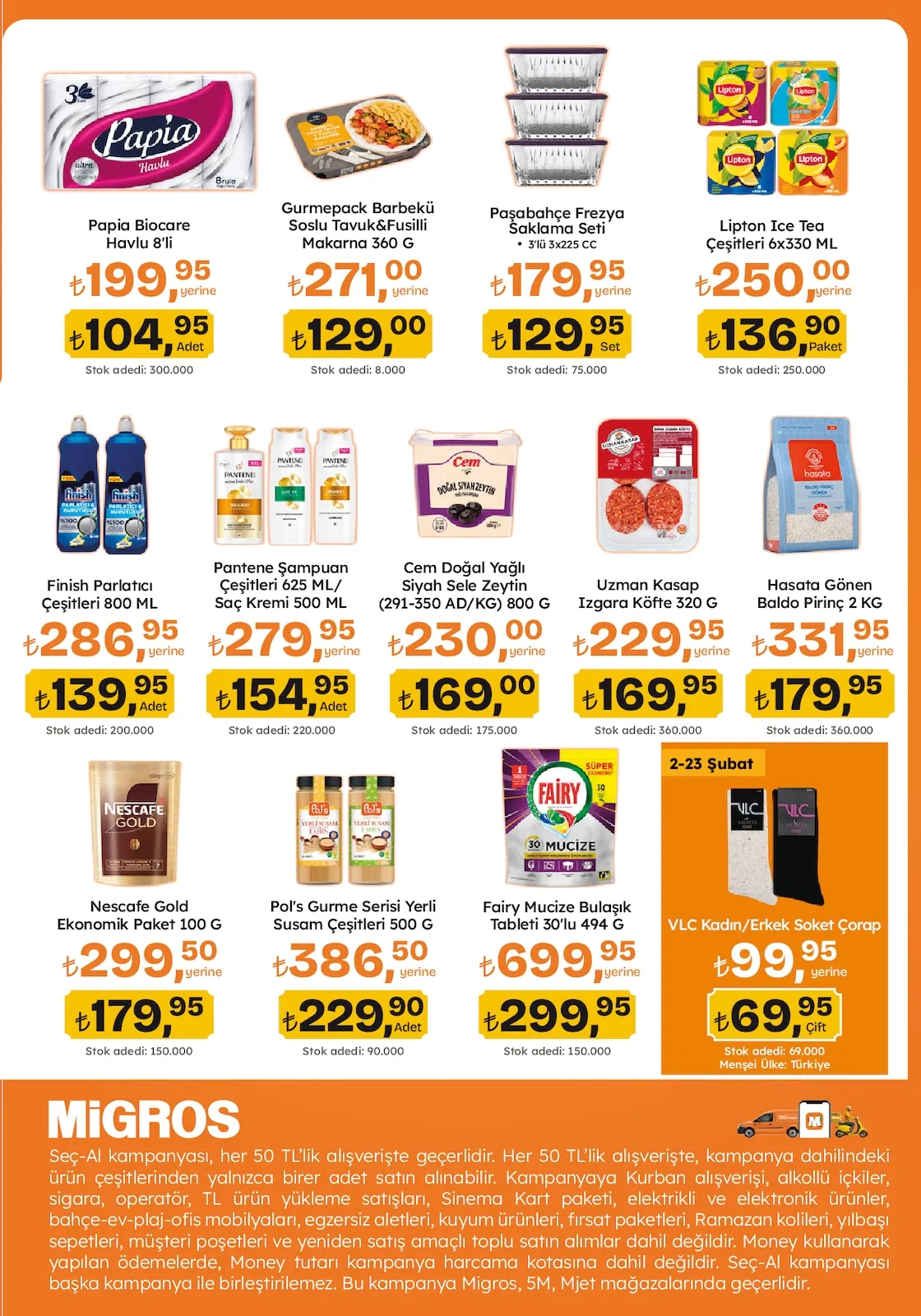 Migros Migros 12 Şubat 2026 Aktüel Kataloğu sayfa 3: Pol'S Gurme Serisi Yerli Susam Çeşitleri 500 G, Fairy Mucize Bulaşık Tableti 30'Lu 494 G